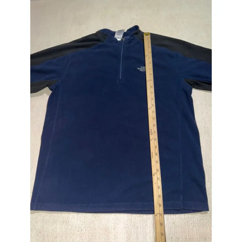 The north face men’s blue & black fleece pullover